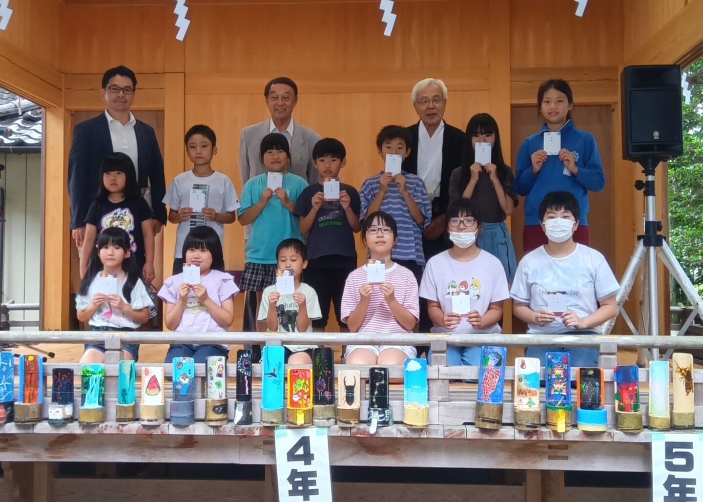 涼ヶ岡八幡神社　例大祭　絵付け竹灯ろう